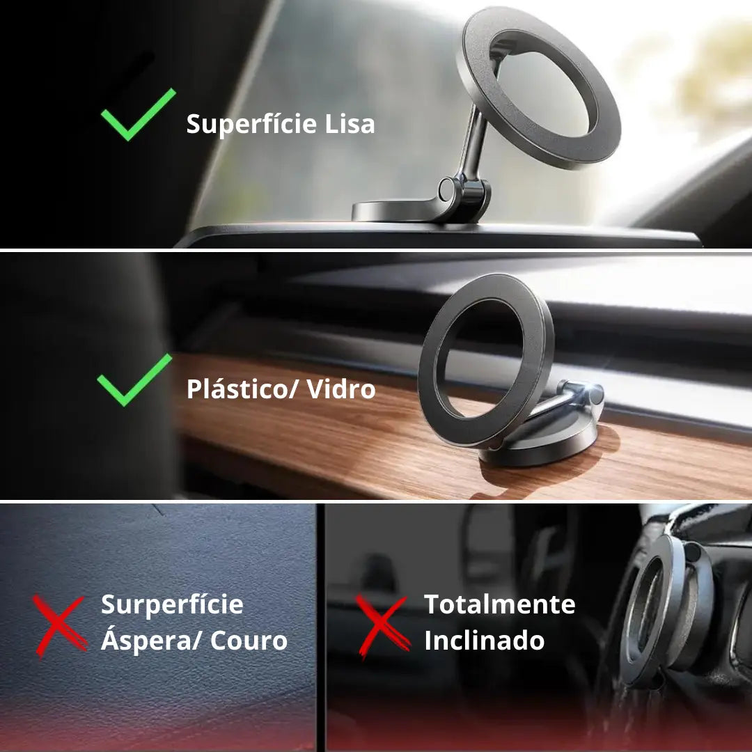 SecureHold 360™ - Suporte Ultra Magnético de Celular para Carro MagSafe