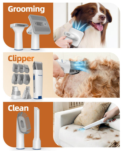 SwiftGroomer™ - Kit Completo 7 em 1 para Cuidados com Animais de Estimação (Inclui Cortador e Triturador de Unhas)