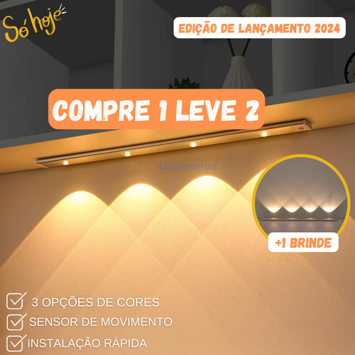 BrightSense™ Duo Light - Kit 2 Luminárias Recarregável com sensor de movimento (COMPRE 1 LEVE 2)