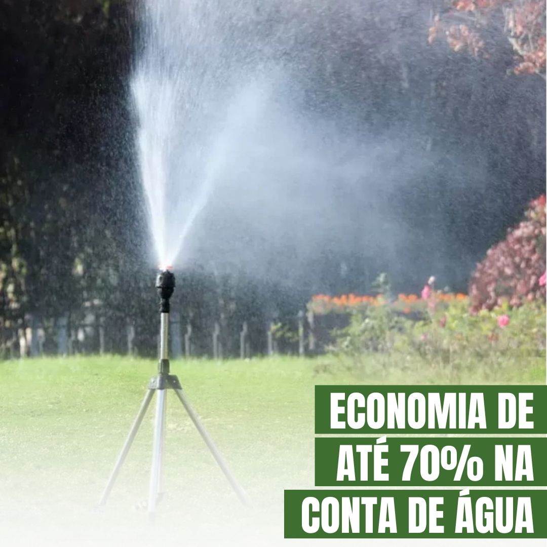 AquaSpray™ Pro - Tripé 360º para Irrigação Automática + BRINDE (Mangueira Reforçada de 15M)