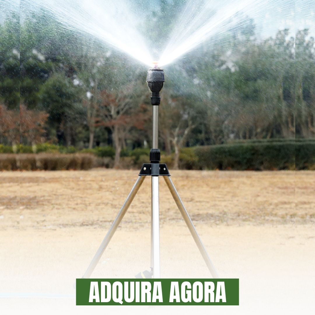 AquaSpray™ Pro - Tripé 360º para Irrigação Automática + BRINDE (Mangueira Reforçada de 15M)